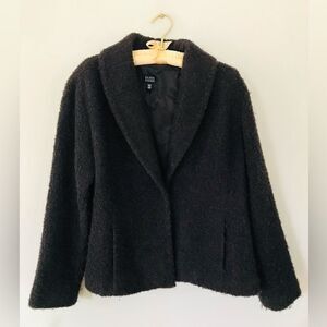 eileen fisher |  blackish/brown boucle jacket Wool-blend